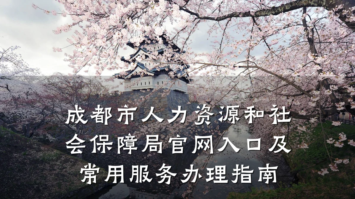 成都市人力资源和社会保障局官网入口及常用服务办理指南