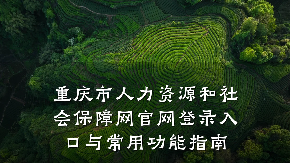 重庆市人力资源和社会保障网官网登录入口与常用功能指南