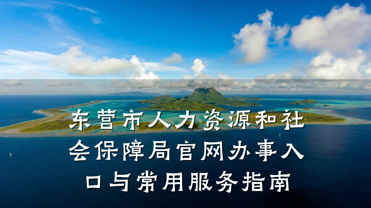 东营市人力资源和社会保障局官网办事入口与常用服务指南