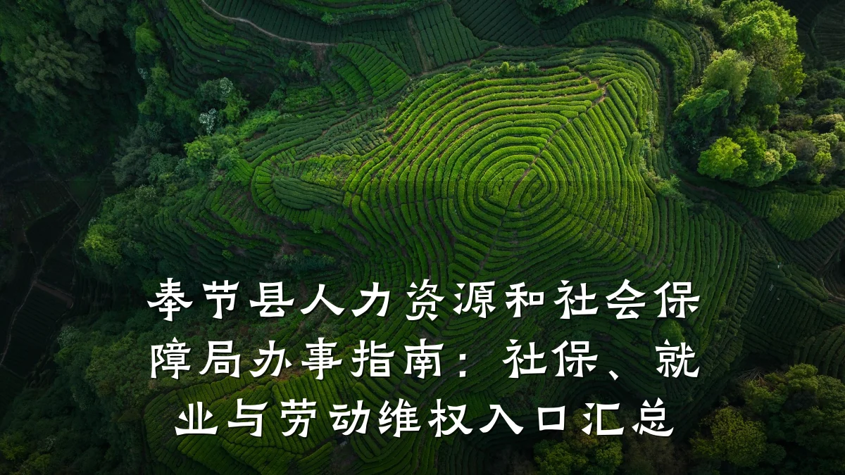奉节县人力资源和社会保障局办事指南：社保、就业与劳动维权入口汇总