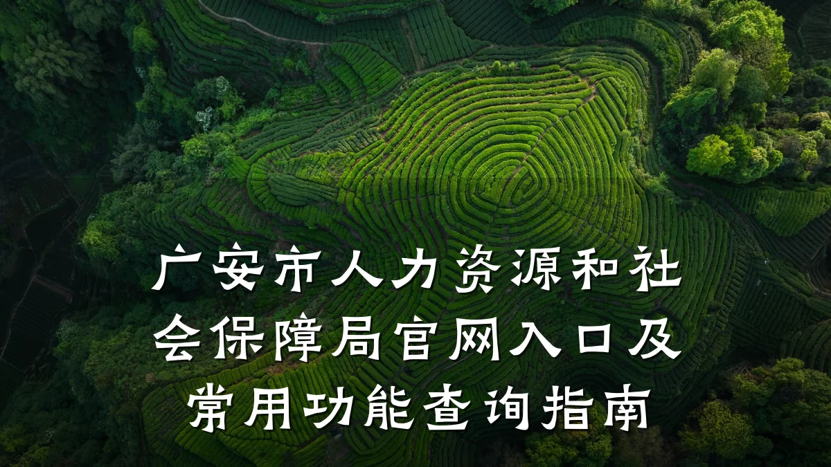 广安市人力资源和社会保障局官网入口及常用功能查询指南