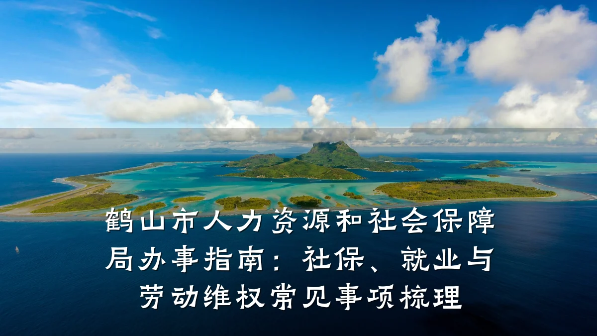 鹤山市人力资源和社会保障局办事指南：社保、就业与劳动维权常见事项梳理