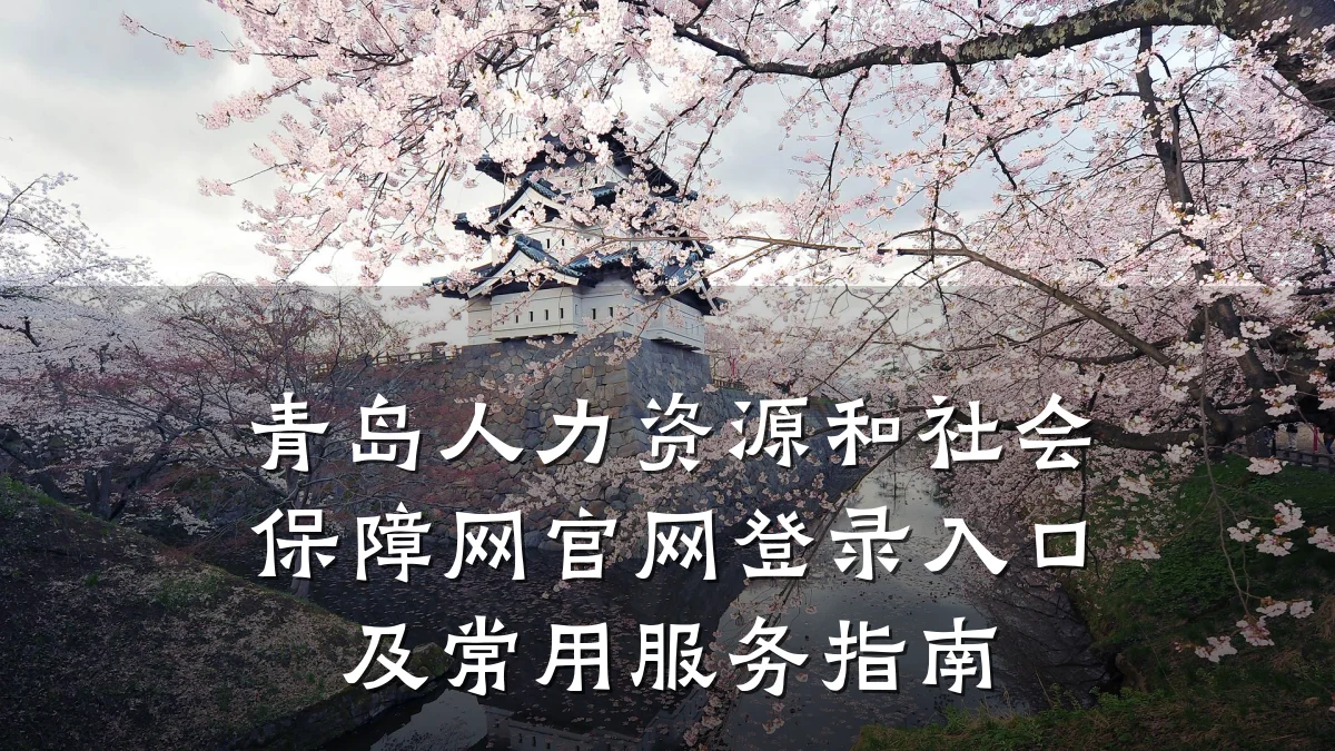 青岛人力资源和社会保障网官网登录入口及常用服务指南