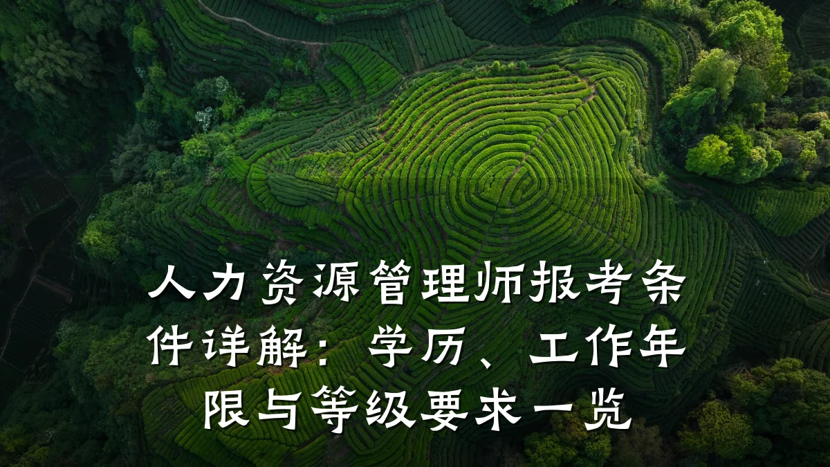 人力资源管理师报考条件详解：学历、工作年限与等级要求一览