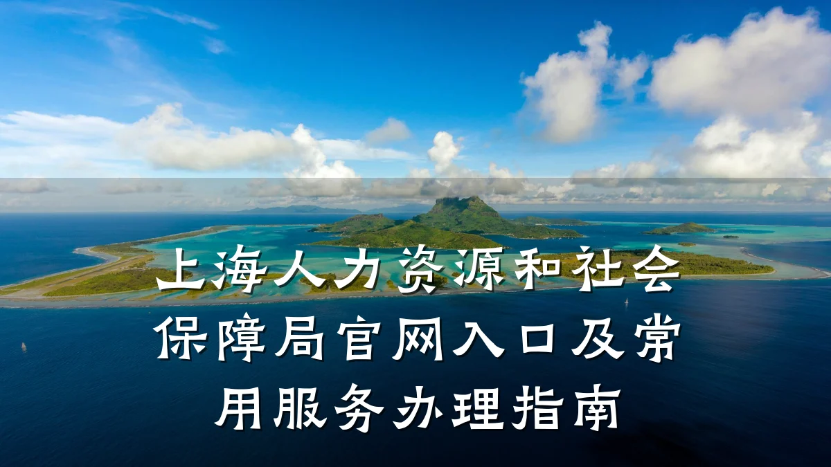 上海人力资源和社会保障局官网入口及常用服务办理指南