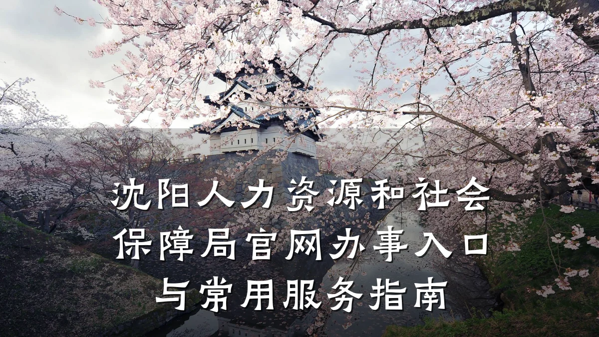 沈阳人力资源和社会保障局官网办事入口与常用服务指南