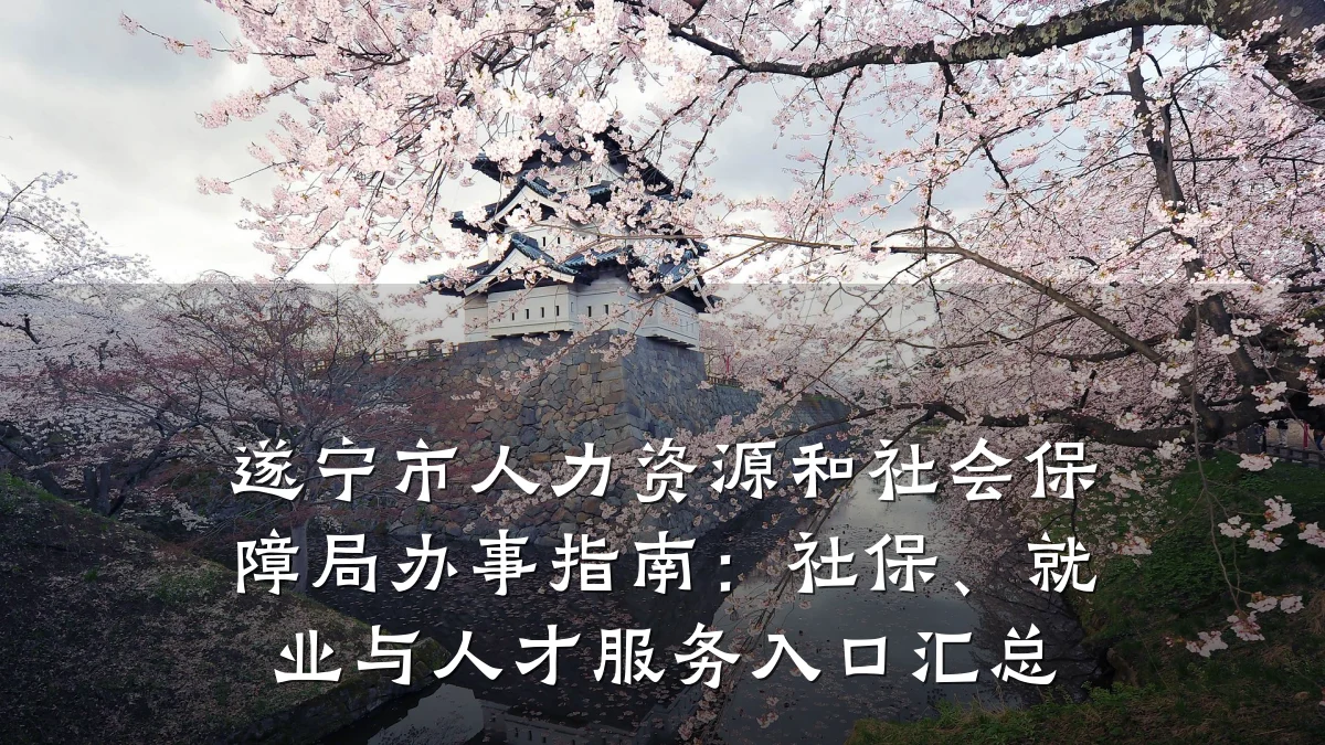 遂宁市人力资源和社会保障局办事指南：社保、就业与人才服务入口汇总