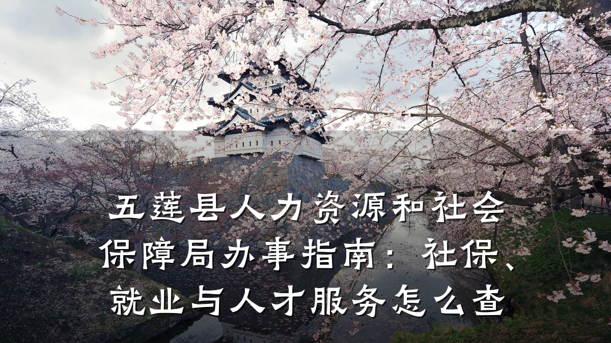 五莲县人力资源和社会保障局办事指南:社保、就业与人才服务怎么查