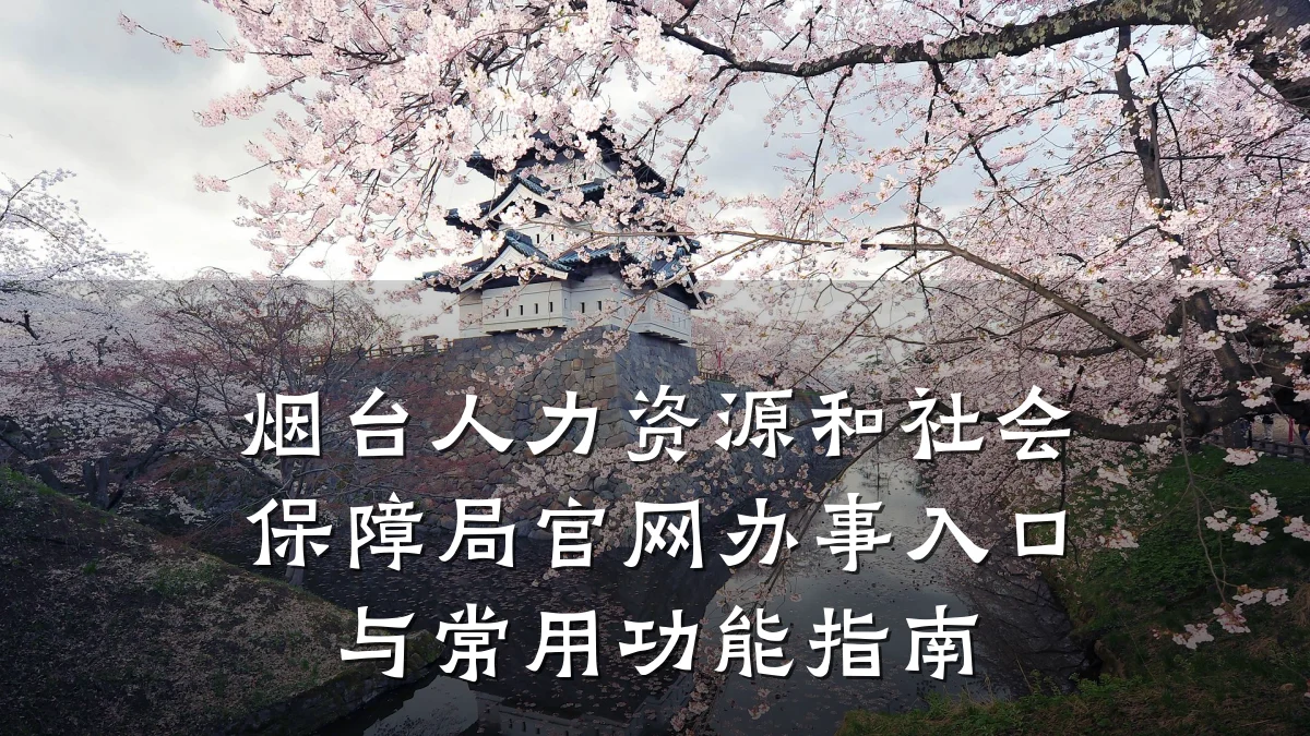 烟台人力资源和社会保障局官网办事入口与常用功能指南