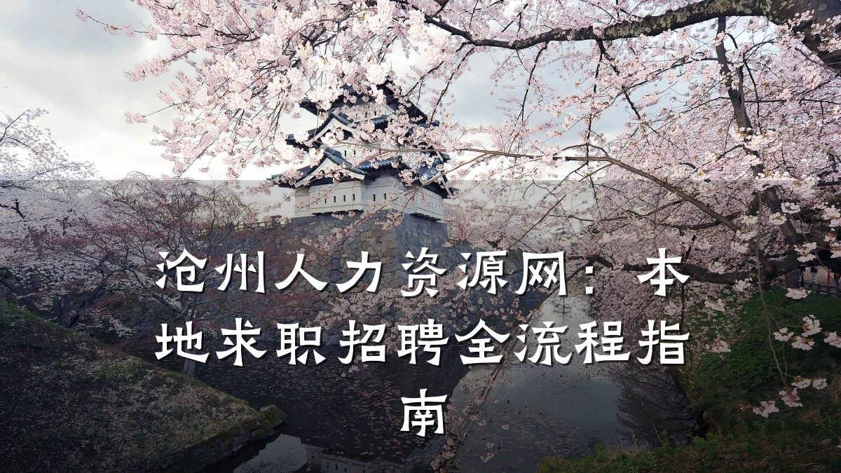 沧州人力资源网:本地求职招聘全流程指南