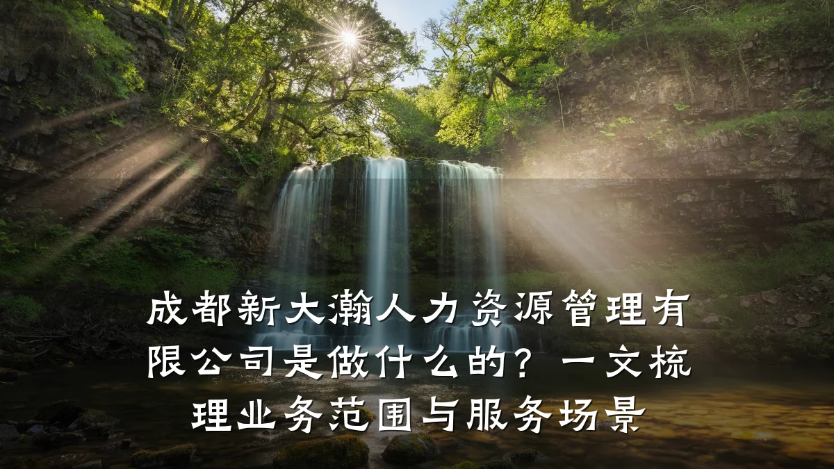 成都新大瀚人力资源管理有限公司是做什么的？一文梳理业务范围与服务场景