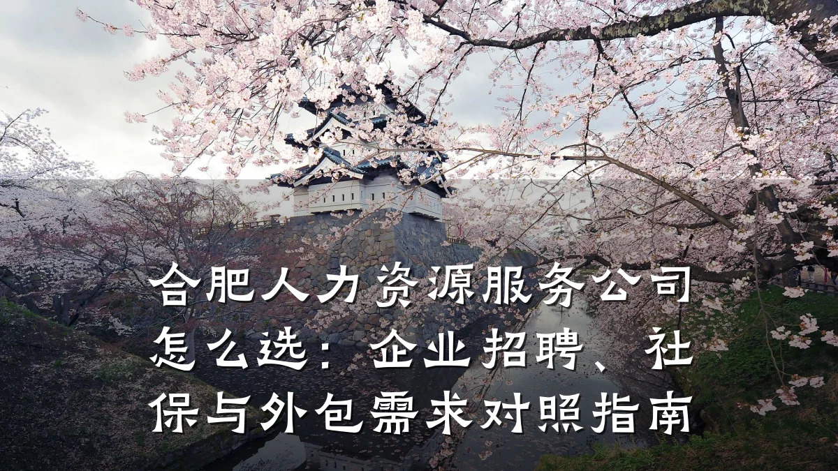 合肥人力资源服务公司怎么选:企业招聘、社保与外包需求对照指南