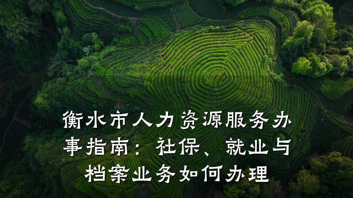 衡水市人力资源服务办事指南:社保、就业与档案业务如何办理