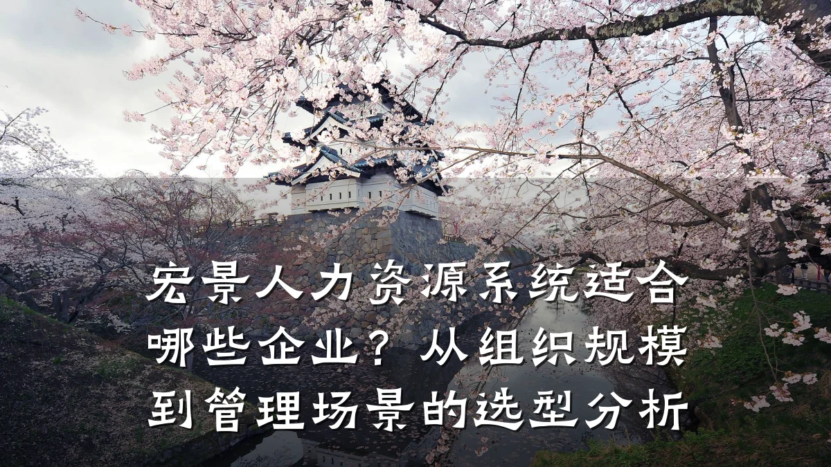 宏景人力资源系统适合哪些企业?从组织规模到管理场景的选型分析