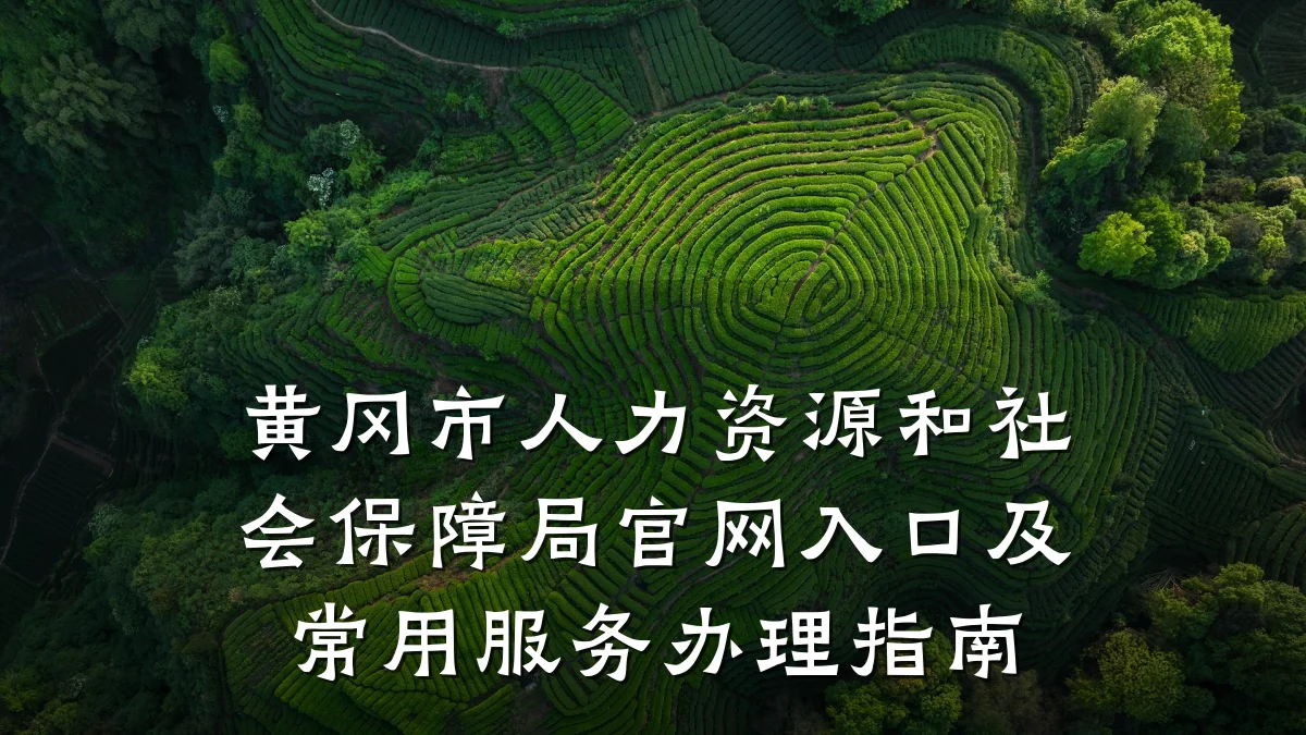 黄冈市人力资源和社会保障局官网入口及常用服务办理指南