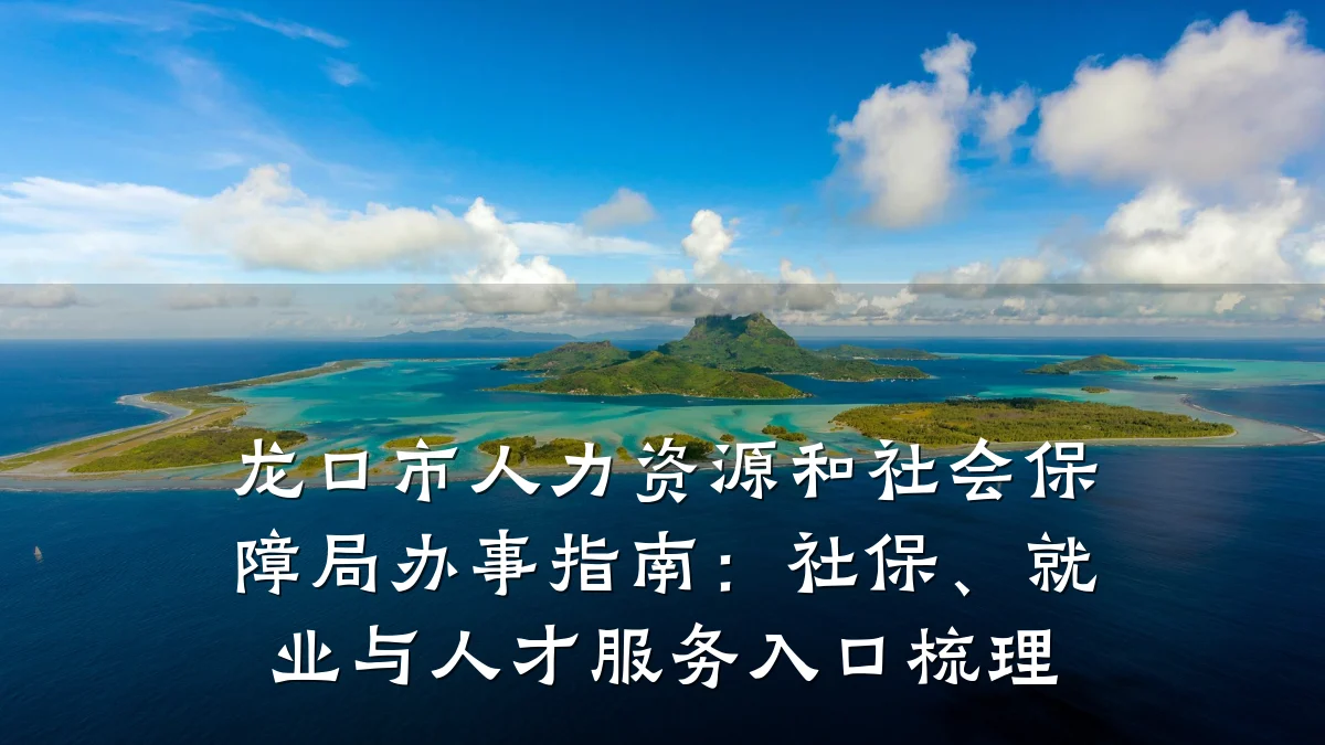 龙口市人力资源和社会保障局办事指南：社保、就业与人才服务入口梳理