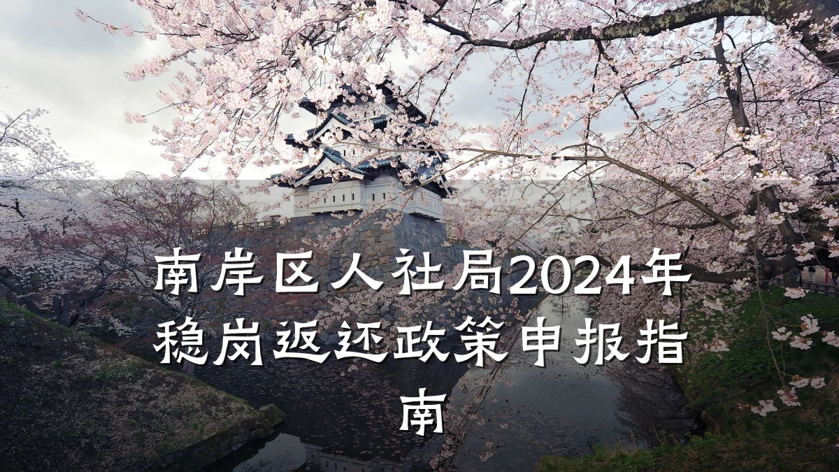 南岸区人社局2024年稳岗返还政策申报指南