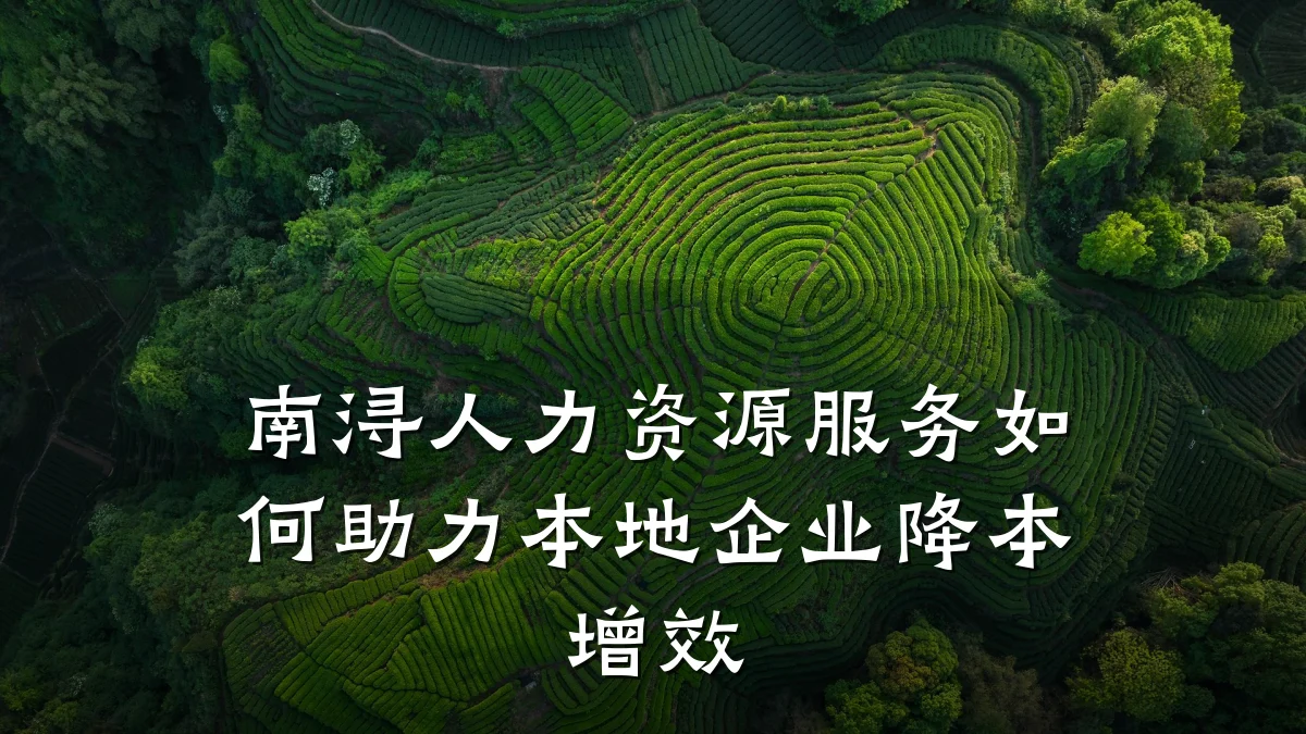 南浔人力资源服务如何助力本地企业降本增效