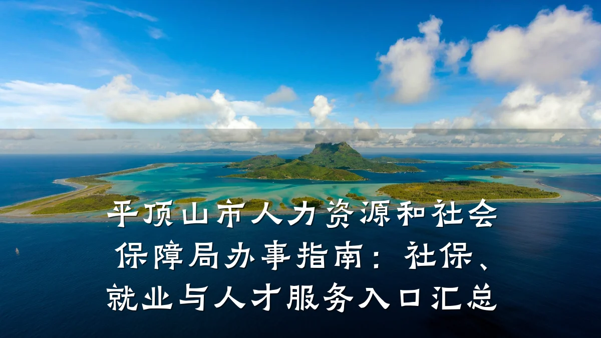 平顶山市人力资源和社会保障局办事指南:社保、就业与人才服务入口汇总