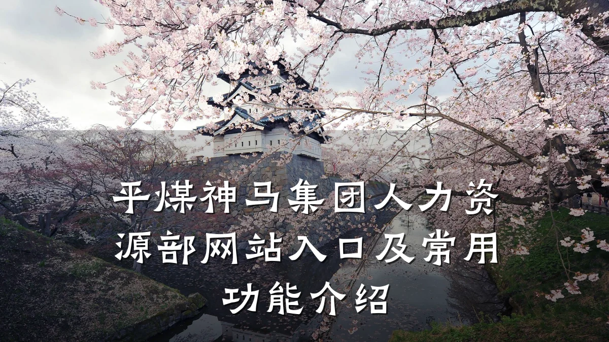 平煤神马集团人力资源部网站入口及常用功能介绍