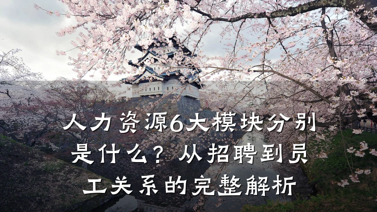 人力资源6大模块分别是什么？从招聘到员工关系的完整解析