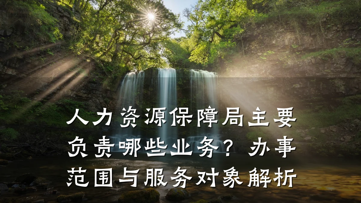 人力资源保障局主要负责哪些业务?办事范围与服务对象解析