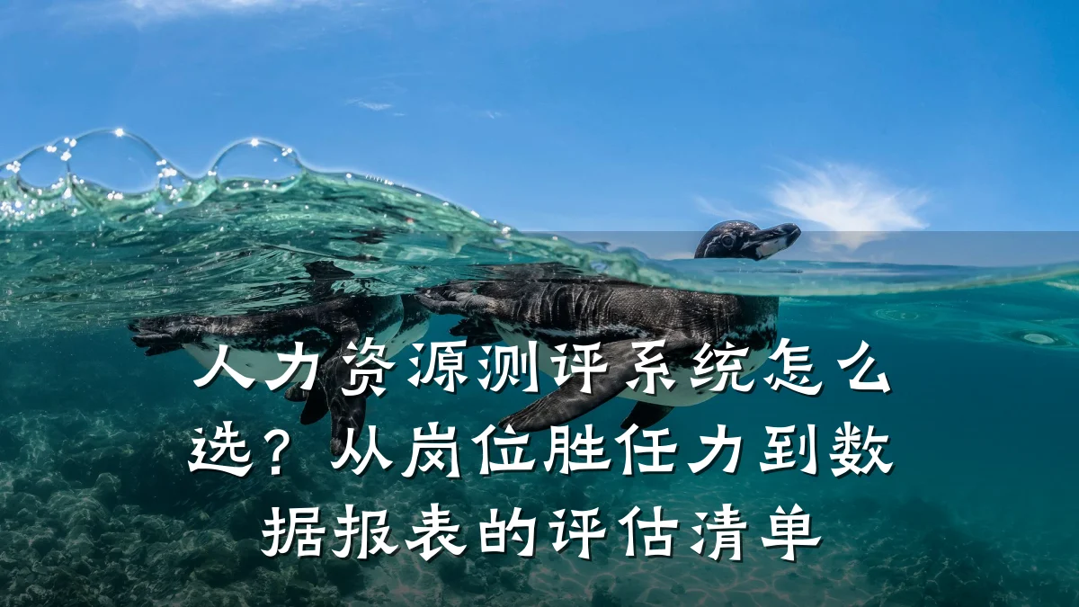 人力资源测评系统怎么选?从岗位胜任力到数据报表的评估清单