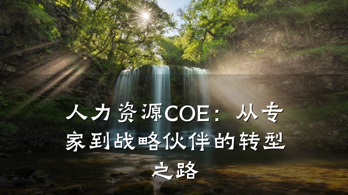 人力资源COE：从专家到战略伙伴的转型之路