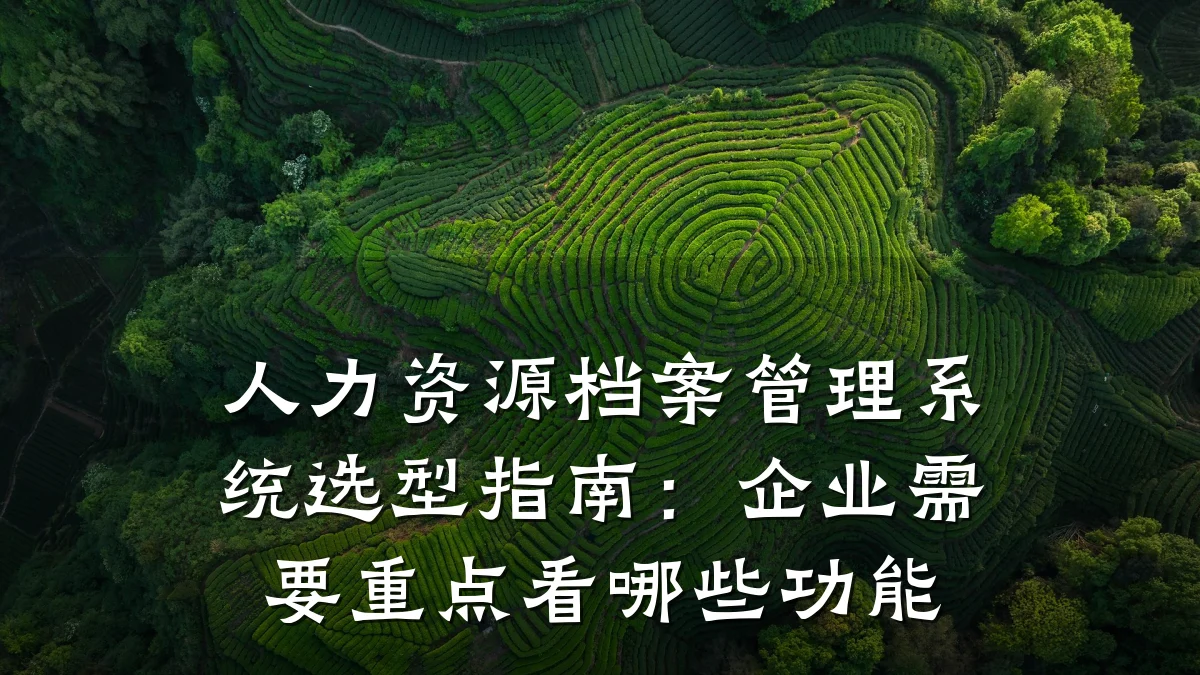人力资源档案管理系统选型指南:企业需要重点看哪些功能