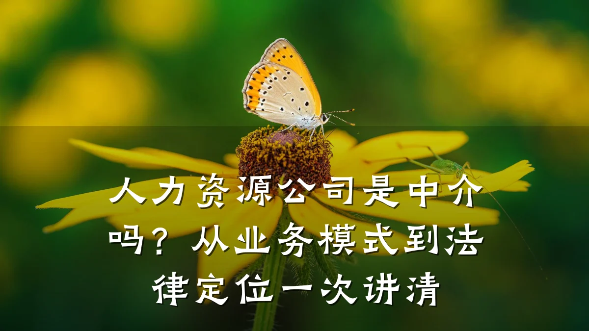人力资源公司是中介吗?从业务模式到法律定位一次讲清