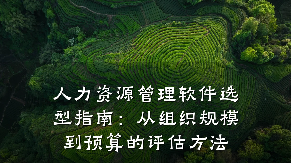 人力资源管理软件选型指南:从组织规模到预算的评估方法