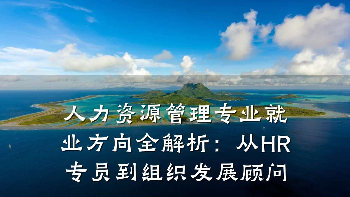 人力资源管理专业就业方向全解析:从HR专员到组织发展顾问