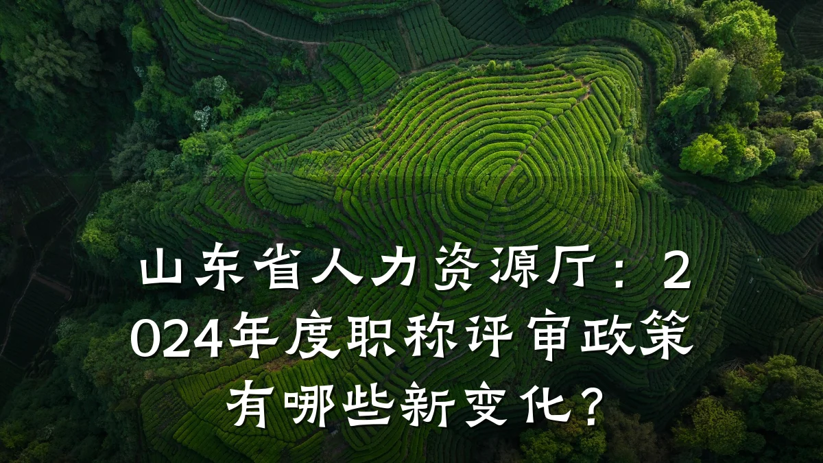 山东省人力资源厅:2024年度职称评审政策有哪些新变化?