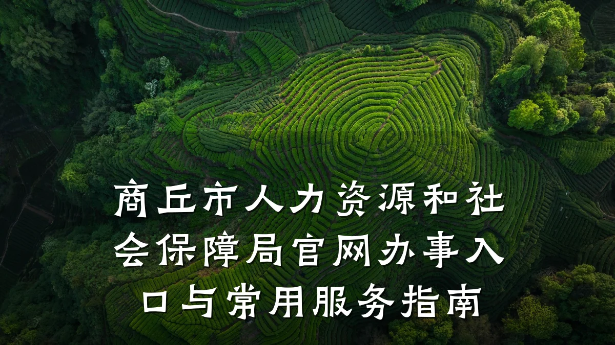 商丘市人力资源和社会保障局官网办事入口与常用服务指南