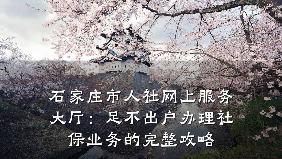 石家庄市人社网上服务大厅：足不出户办理社保业务的完整攻略