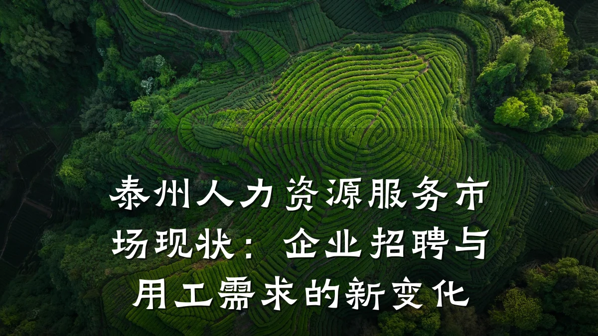 泰州人力资源服务市场现状:企业招聘与用工需求的新变化