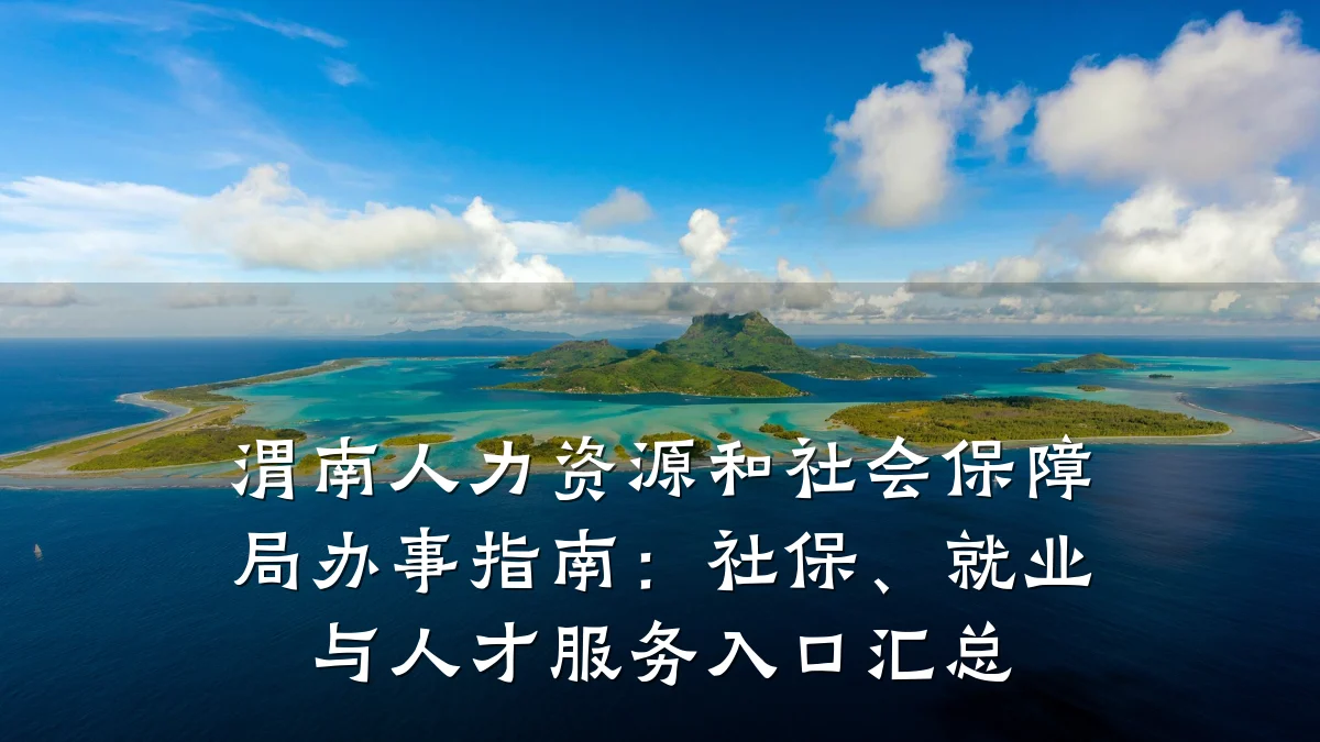 渭南人力资源和社会保障局办事指南:社保、就业与人才服务入口汇总