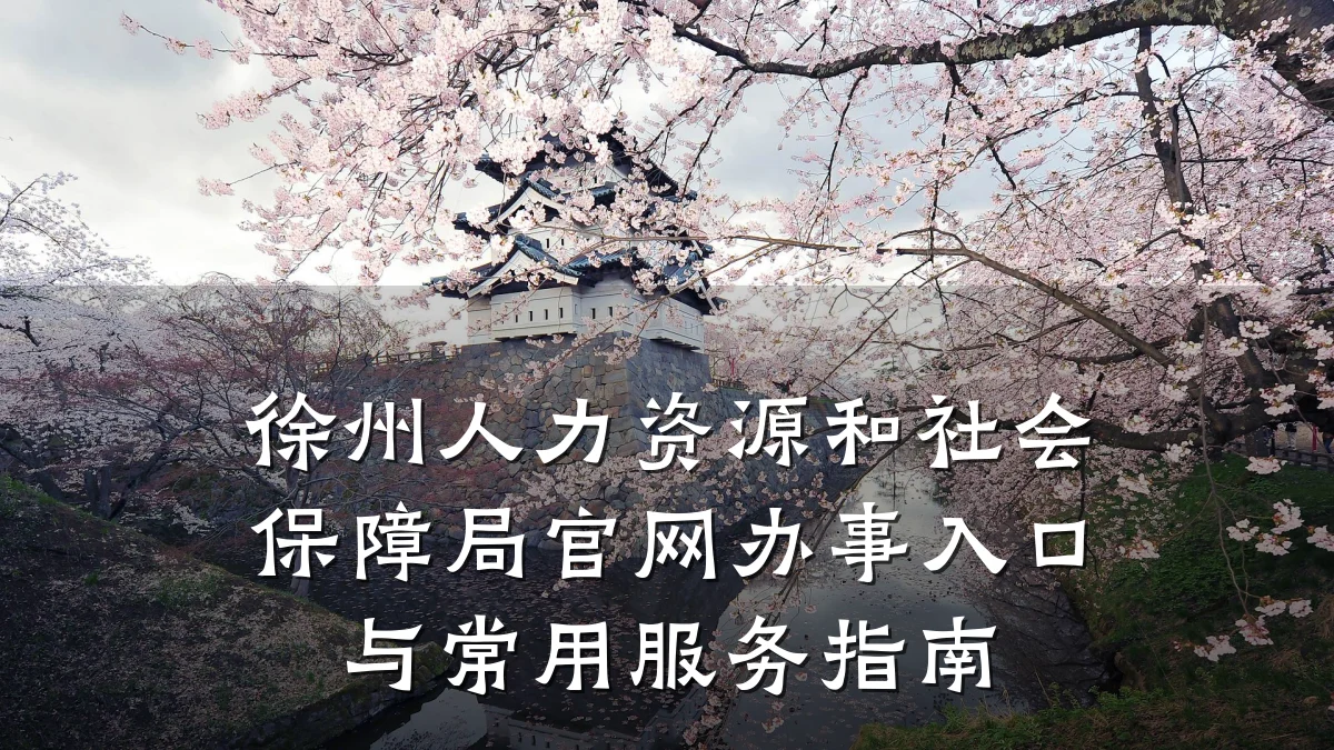 徐州人力资源和社会保障局官网办事入口与常用服务指南