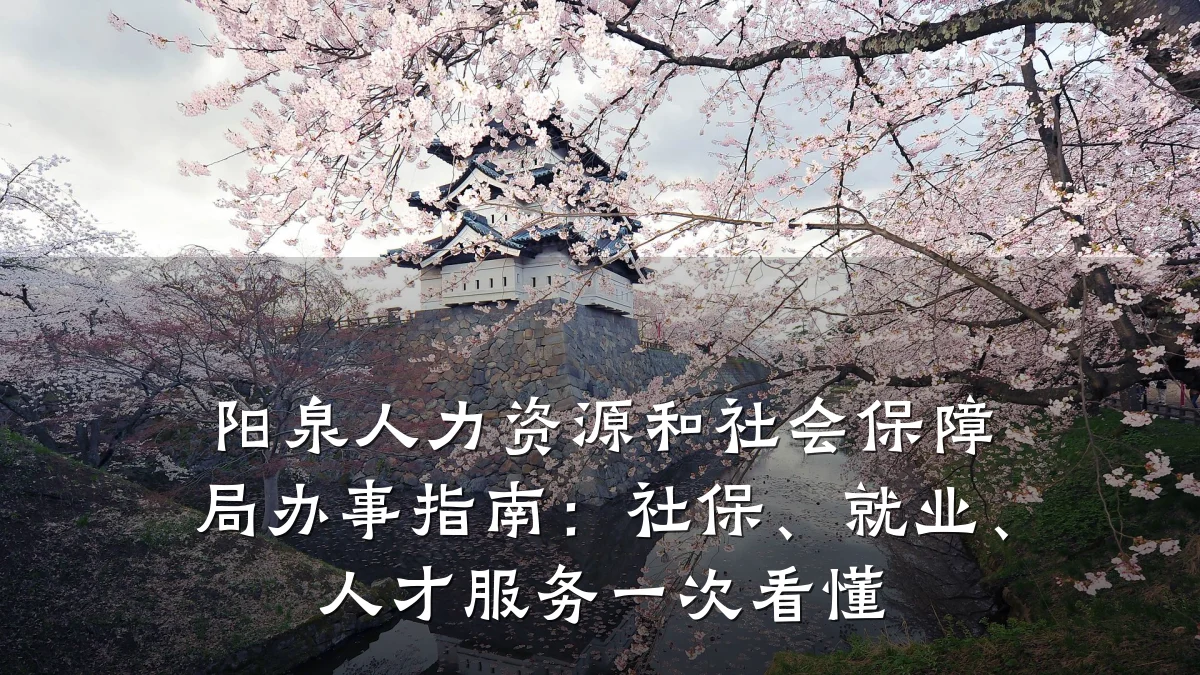 阳泉人力资源和社会保障局办事指南：社保、就业、人才服务一次看懂