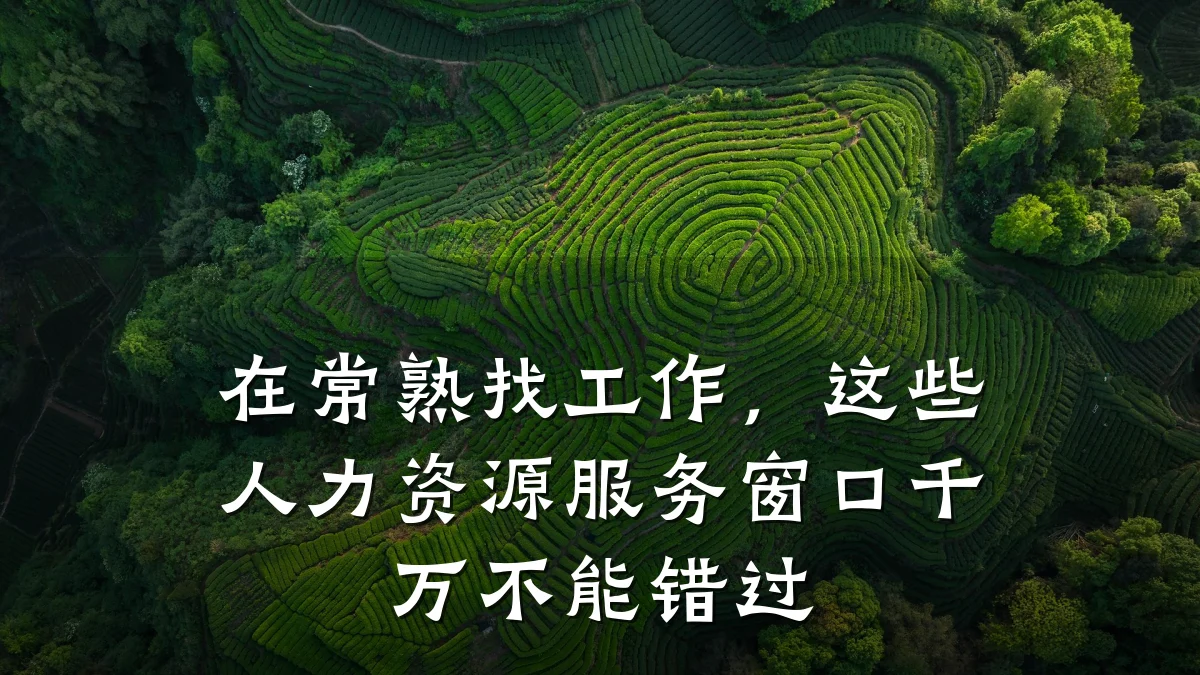 在常熟找工作，这些人力资源服务窗口千万不能错过