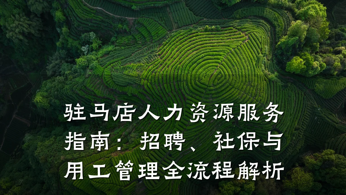 驻马店人力资源服务指南：招聘、社保与用工管理全流程解析