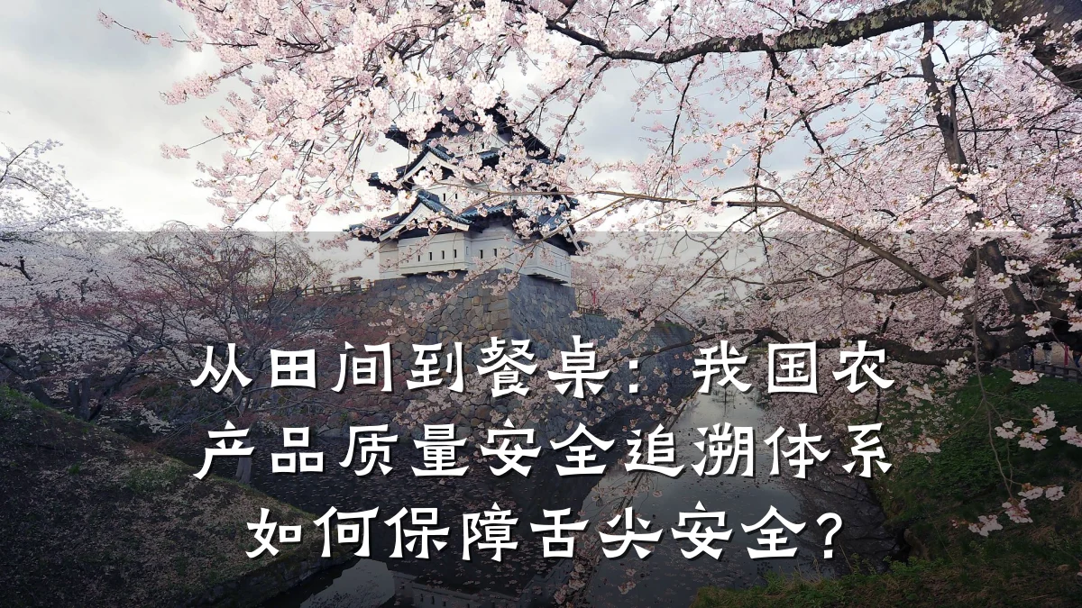 从田间到餐桌：我国农产品质量安全追溯体系如何保障舌尖安全？