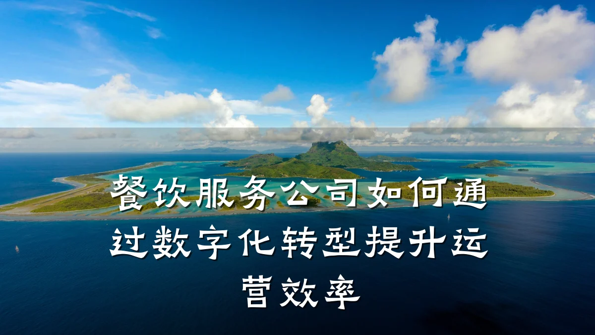餐饮服务公司如何通过数字化转型提升运营效率
