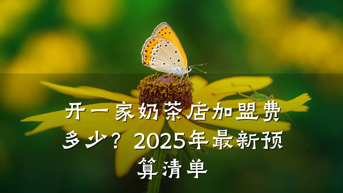 开一家奶茶店加盟费多少?2025年最新预算清单