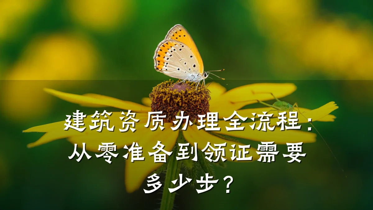 建筑资质办理全流程：从零准备到领证需要多少步？