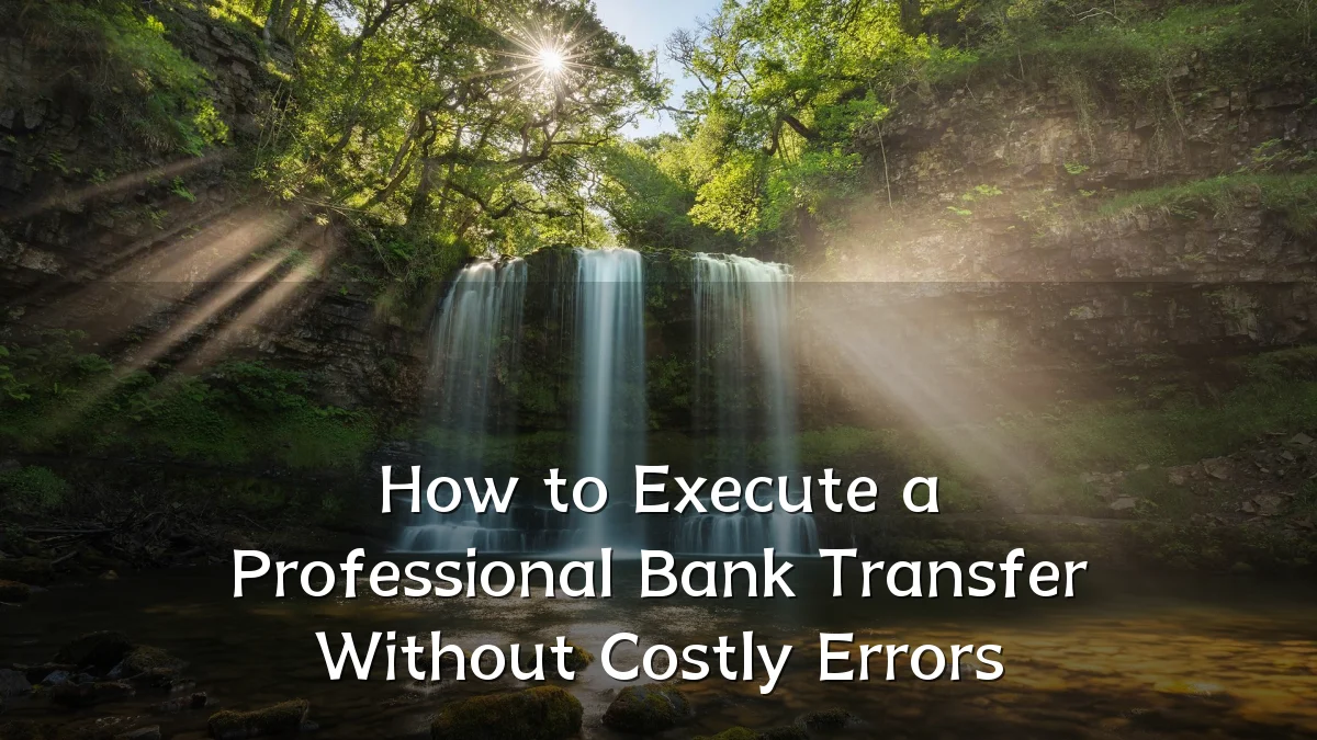 How to Execute a Professional Bank Transfer Without Costly Errors