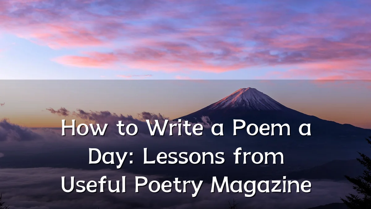 How to Write a Poem a Day: Lessons from Useful Poetry Magazine