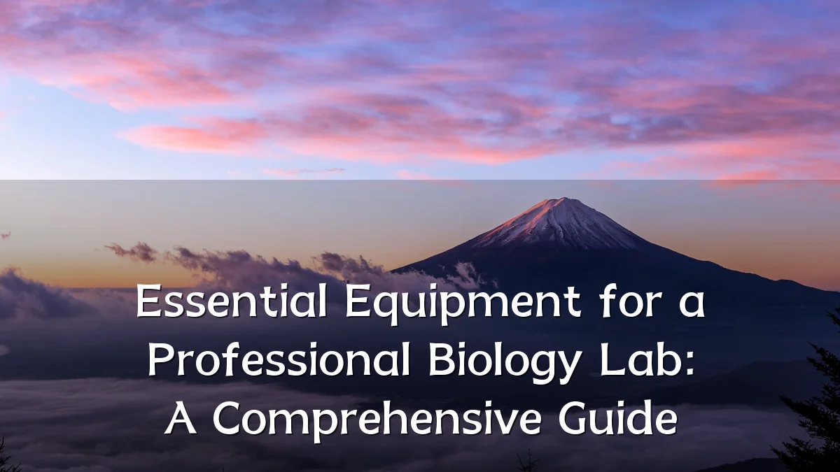 Essential Equipment for a Professional Biology Lab: A Comprehensive Guide