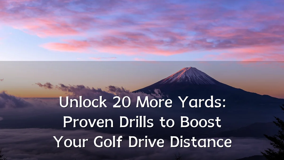 Unlock 20 More Yards: Proven Drills to Boost Your Golf Drive Distance