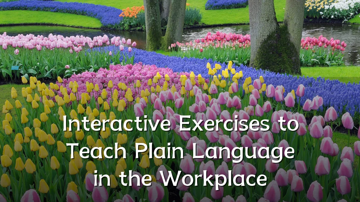Interactive Exercises to Teach Plain Language in the Workplace